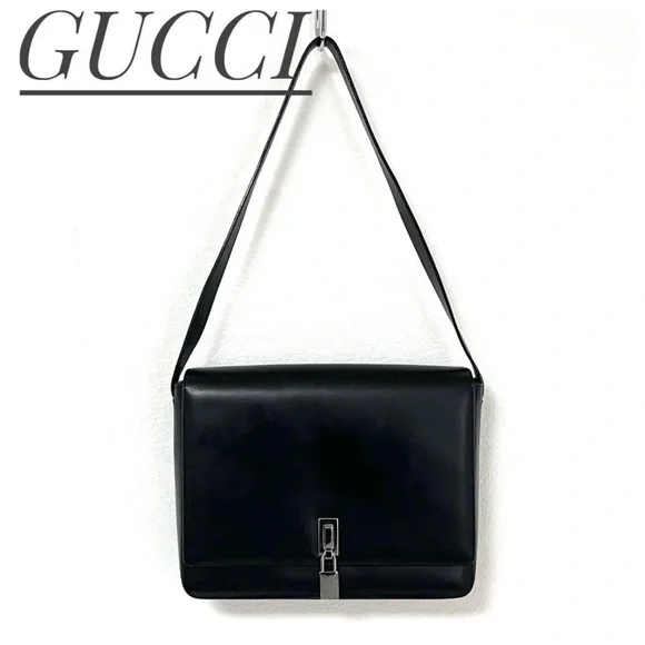 Gucci Black Leather Shoulder Bag - Picture 1 of 16